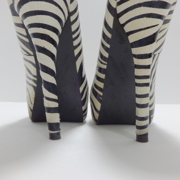 ANDRES MACHADO Zebra Pattern High Heels - Picture 10 of 14